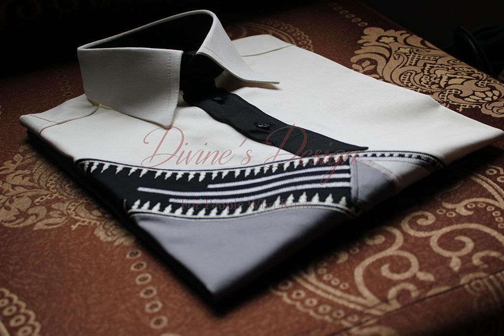 Long Sleeve Diagonal Slim V-Neck