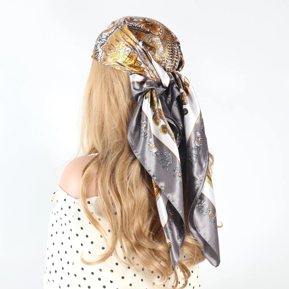 Silk Hair Scarf Women