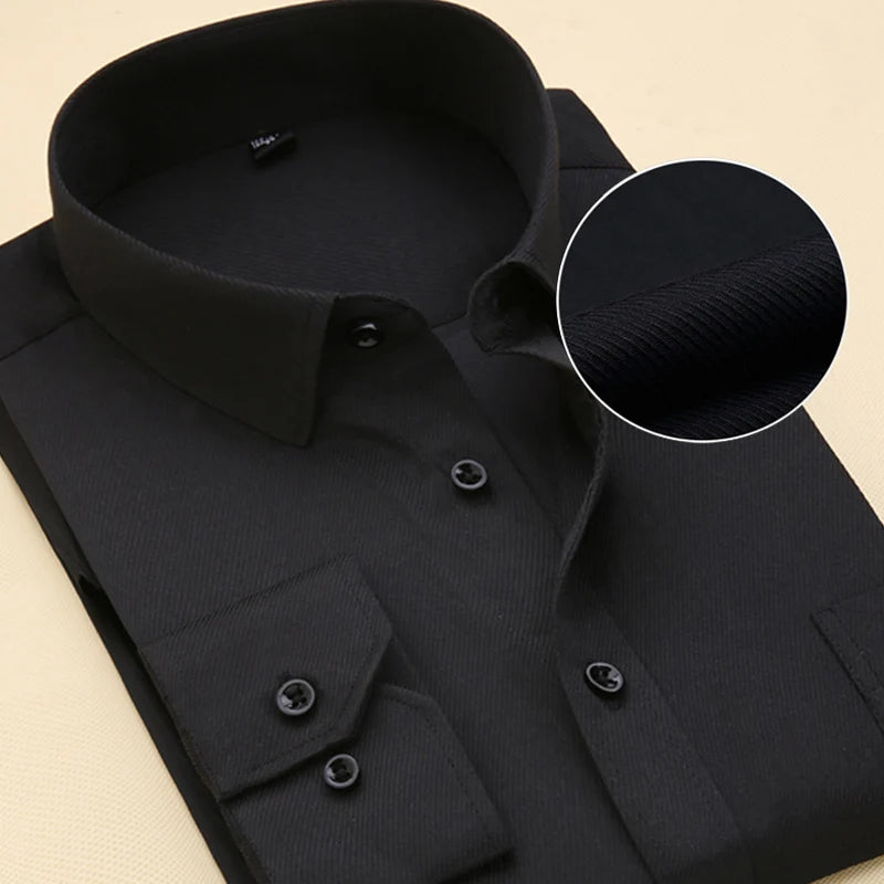 Men's Top Quality Dress Shirts Long Sleeve Slim Fit